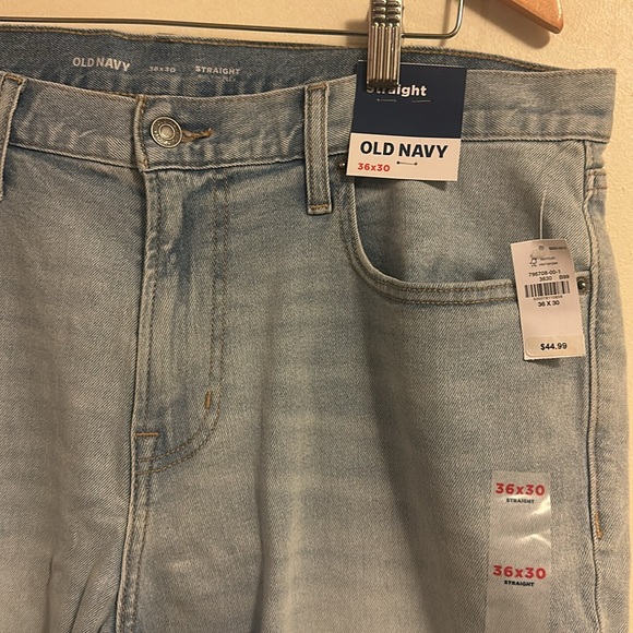 Men’s Old Navy 36x30 Blue Jeans Straight NWT - Picture 4 of 6